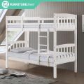 LOFT Design NILDA MONTROS Single Size solid wood double decker bunk bed convertible into 2 single bed / ikea bed / katil single. 