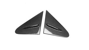 OnlyF U 2Pcs Real Carbon Fiber Exterior Car Front Window Triangle Panel Cover Trim Accessories For Toyota GR Corolla 2023 2024 2025 B8T9H