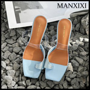 MANXIXI Thời Trang Phụ Nữ Cao Gót 3.54 Inches Ngọc Trai Đẹp Kẹp Ngón Chân Dép (Kích Thước 35-40)