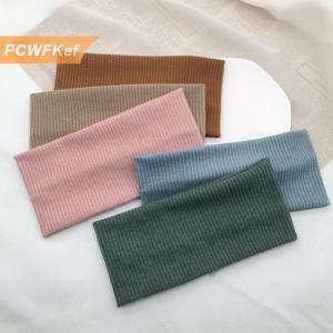 【PCWFKef】 Phụ Nữ Mới Rắn Rộng Bên Dệt Kim Headband Cho Phụ Nữ Cô Gái Đơn Giản Phổ Rắn Màu Rửa Mặt Yoga Thể Thao Giải Trí Đàn Hồi Tóc Ban Nhạc