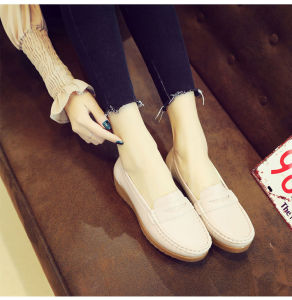 Giày Lười Nữ Giày Mọi Nữ Thời Trang Hàn Quốc Chất Da Cao Cấp Cá Tính Đi Làm Đi Chơi Đế Cao Su Êm Chân Thoáng Khí Chống Trơn Trượt