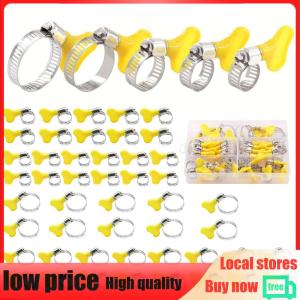 【New Arrival】 Durable Stainless Steel Hose and Pipe Clamp Set 48 Pieces Adjustable Worm Gear Clamps for Plumbing and Automotive Applications