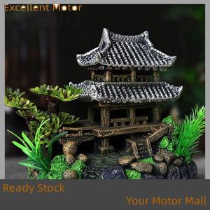Excellent Ready Stock Simulation Decoration Fish Tank Ornament Ornament Resin Aquarium Ornament Fish Tank Landscape House Model Aquarium Ornament