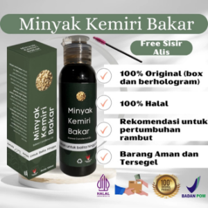 (Flash Sale) MINYAK KEMIRI BAKAR ORIGINAL - Melebatkan Jambang Jenggot Bulu Mata Penumbuh Rambut Mencegah Kebotakan Ketombe