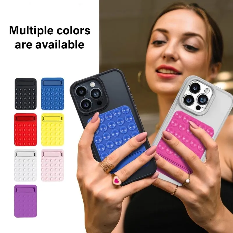 Hands-free Phone Mount Silicone Phone Sticky Grip - Adhesive Suction ...