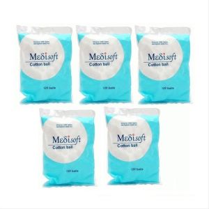 Medisoft Kapas Bulat 120 Balls Cotton Ball 75g 5pcs