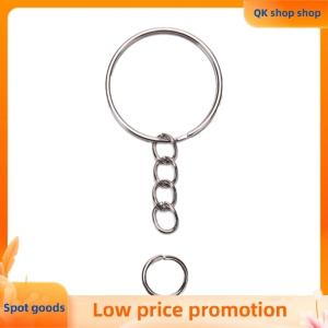 ✨QK shop✨ 50pcs Keychain Rings with Chain and 50pcs Open Jump Rings DIY Key Chain Set