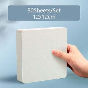 TANTUANG 50Sheets/Set Blank Watercolor Paper Square/Round/Rectangle Professional Watercolor Cardboard Thickened Art Painting Special Paper Watercolor Painting