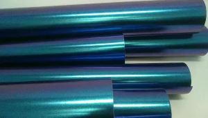 Kaly 2pcs 50*150 Electro Coating Car Body Film Matte Purple Blue Metal Vinyl Car Wrap Stickers for Car Styling Rose Gold Y5R7K