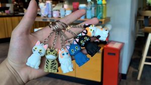 Cute Pet Kitten Keychain Calico Cat Doll Girl Bag Pendant Cat Pendant Keychain For Free Gift Souvenir