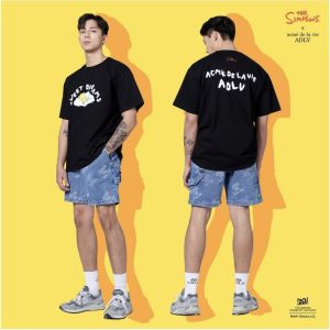 Original ADLV Simpsons Family Members LIMITED EDITION donut short-sleeved Korean men and women couples wild new 100% authentic T-shirt