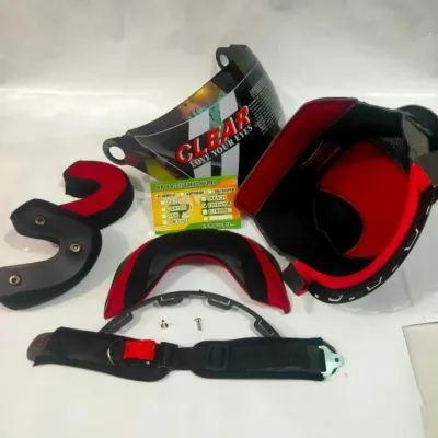 Busa helm NHK predator full set + kaca helm NHK predator single visor atau NHK 1kaca / busa helm NHK