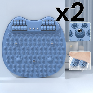 Foot pedal shiatsu board massager