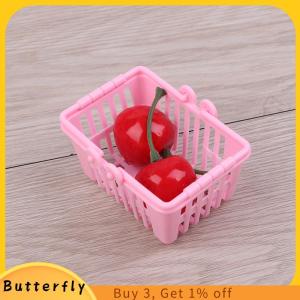 Butterfly Dollhouse Miniature Shopping ตะกร้าแกล้งเล่นของเล่นเฟอร์นิเจอร์