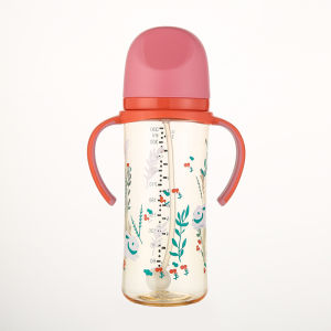 Botol susu bayi PPSU anti kolik 330ml bonus sedotan gravitasi / botol bayi ppsu