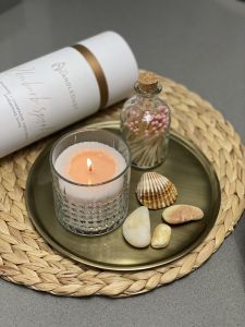 The Candledust RHUBARB SPARKLE 650g Tube + 17 wicks scented powder candles burning time ~140h ( create 7-8 candles) Vegan fully recyclable  certified fragrance oils  burns cleanly without soot or smoke
