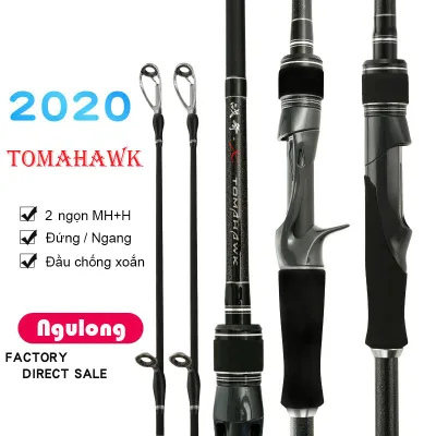 Cần câu lure Tomahawk 2 ngọn MH + H siêu khỏe - Cần câu lure cần câu cá cần câu máy ngang máy đứng hàng chất lượng ( Ngu Long )