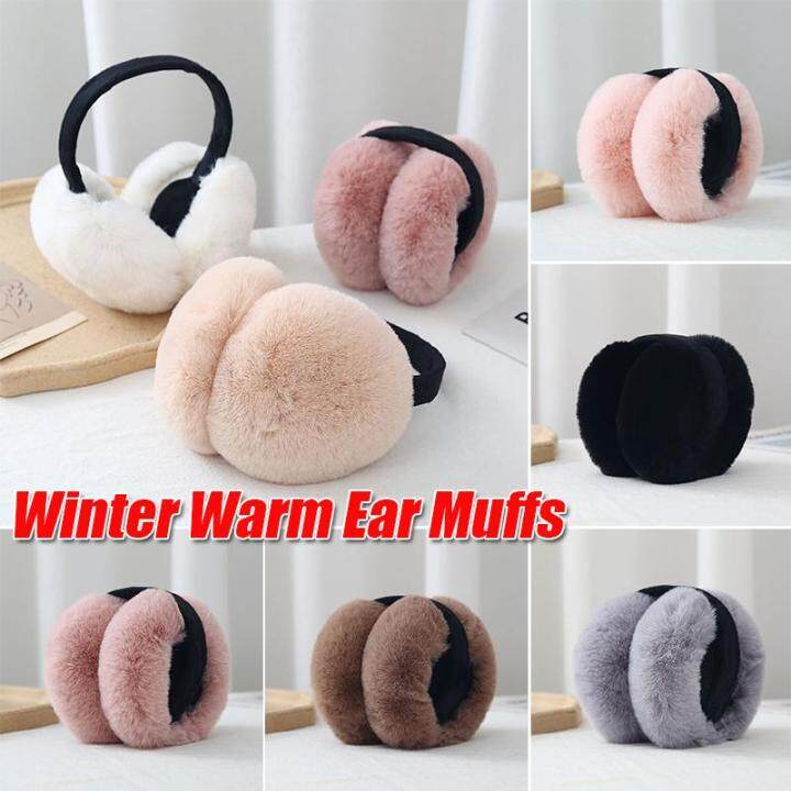 Women Winter Warm Ear Muffs Earflaps Girls Soft Fluffy Cosy Plush ...