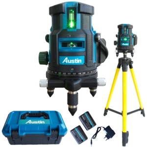 Austin เครื่องวัดระดับเลเซอร์ 5 เส้น แสงสีเขียว | วัดระดับแม่นยำทั้งแนวตั้งและแนวนอน