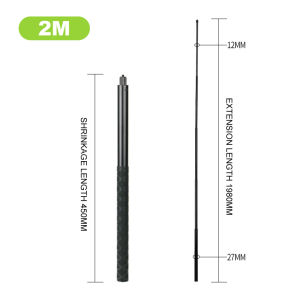 2M Go Pro Selfie Stick Ultra-Long Carbon Fiber Invisible Insta 360 Stick ONE X3/ONE X2/ONE R/ONE RS/GO 2/ONE X