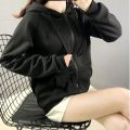 🇱🇷READY STOCK 🇱🇷 Velvet Sweater Zipper Hoodie Autumn - WEN WEN.. 