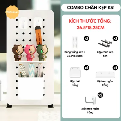 Bảng lỗ Pegboard Dola Home cao cấp kẹp bàn tiết kiệm diện tích không khoan tường để bàn phím tai nghe đồ dùng làm việc