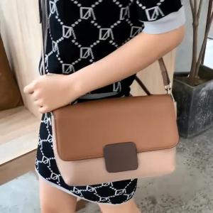 Guangzhou womens bags 2026 New single-shoulder bag made of two-layer cowhide crossbody handbag for women versatile and unique exuding goddess charm