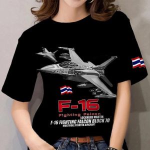 เครื่องบินขับไล่เอฟ 16 ป้องกันเสื้อยืดสตรีไทย ภายใต้แนวคิด สันติภาพไทย