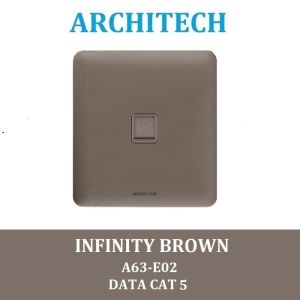 ARCHITECH INFINITY A63-E02 BROWN Stop Kontak/JACK/OUTLET Data Cat 5