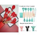 Spatula Silicon Sutil Silicon Dapur Peralatan Masak 12in 1 Set Silikon Spatula Set Sendok Dapur Free Wadah. 