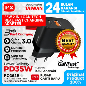 Kepala Charger Adaptor Fast Charging Type C+USB A 35W PX PQ352E