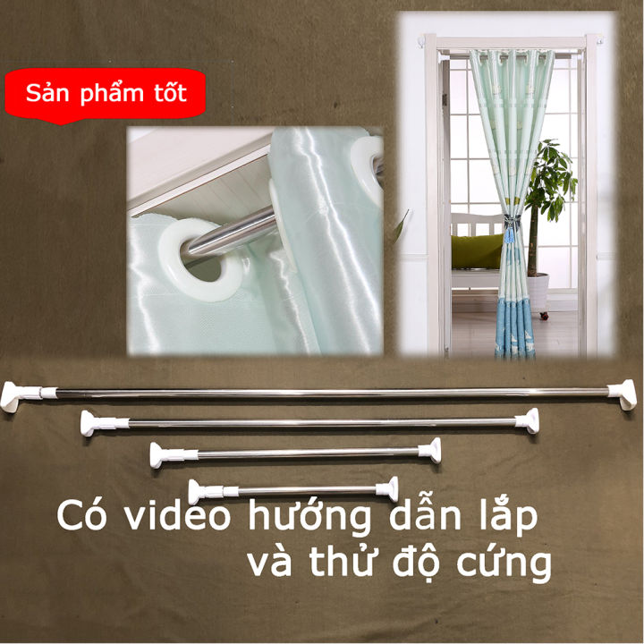 THANH TREO RÈM INOX, TREO MÀN CỬA, KHÔNG CẦN KHOAN, TREO ĐA NĂNG ...