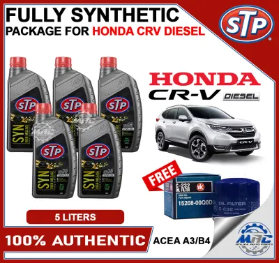 STP 5W-30 HIGH MILEAGE 5 LITERS FOR HONDA CRV CR-V DIESEL FULLY SYNTHETIC ENGINE OIL
