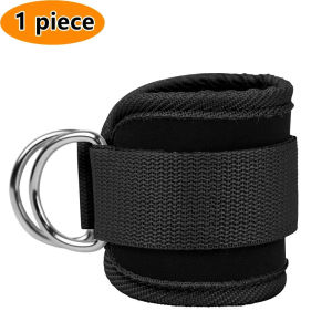 Fitness Ankle Straps 1PC Adjustable D-Ring Support Cuffs Gym Leg Strength Workouts Straps Adjustable Ankle Weight Leg Training Brace Hip Abductors Leg For Cable Machine 健身脚踝带