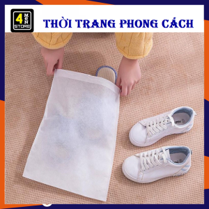 Túi Đựng Giày Trắng Vải Không Dệt Miệng Dây Rút Tiện Lợi / Túi Đựng Giày Dép Quần Áo Dây Rút  Đi Du Lịch  / Túi Size To Loại Tốt
