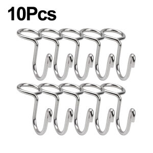 【ShirleyLife】5/10Pcs Stainless Steel Hanger Hooks Space Saving Hangers Connection Hooks Multifunctional Wardrobe Organizer Accessories