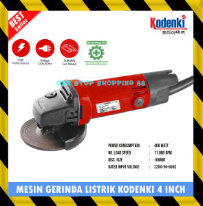 ALAT MESIN ROTARY GRINDA GERINDA GURINDA GERINDER GRENDA TANGAN LISTRIK ELECTRIC ANGLE DISC GRINDER 4" 4 INCH 4INCH ORIGINAL POTONG PEMOTONG AMPLAS KAYU BESI BATU ALUMINIUM ALUMINUM TAHAN LAMA KUAT MURAH