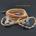 Tai Nghe KZ Replaceble Cáp Vàng Bạc Đồng Hỗn Hợp Nâng Cấp Earbuds Cáp 2Pin 0.75Mm Thay Thế Dòng Tai Nghe HiFi Lossless Tai Nghe Dây Âm Thanh Cho KZ ZSN DQ6S EDA ZES EDX ZEX ZS10 Pro GK CCA TRN MT1 Pro ST2 CS2 TANGZU WANER SG Tai Nghe Phụ Kiện. 