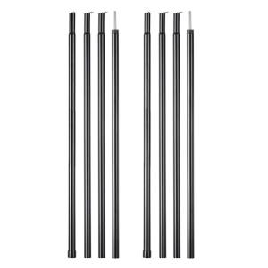 2m Camping​ Tent Awning Pole Folding Zinc Plated Iron Canopy Rod Portable Parts Outdoor Camping​ Accessories [Ueb Flagship Store]