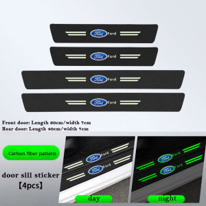 แพ็ค9ชิ้น สติกเกอร์​กันรอยชายบันได ชายบันได Ford Ranger Everest Raptor Focus Mustang Fiesta กันรอยประตูรถ กันรอยท้าย Ford Focus Mustang Fiesta เรืองแสงคาร์บอนไฟเบอร์หนังสติกเกอร์ กันรอย Ford กันรอยชายบันได