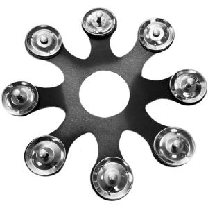 Trống thép không gỉ Cymbal chuông đính kèm Tambourine trống chuông nhẫn và Cymbals trống phụ kiện bền bỉ