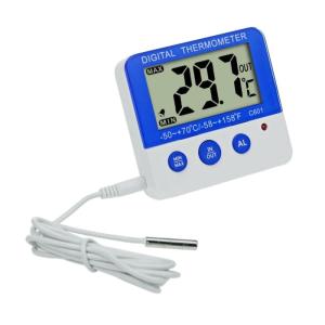 Nhiệt kế tủ lạnh kỹ thuật số với đầu dò Tủ đông Nhiệt kế phòng độ chính xác cao tủ lạnh Nhiệt kế báo thức màn hình LCD