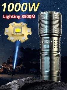 12000000lm 1000w đèn pin chịu lực cao Nhật Bản đèn khẩn cấp có thể sạc lại đèn led đèn pin chiến thuật sạc đèn pin có thể sạc lại với công suất lớn đèn sân khấu đèn pin 18650 pin tích hợp đèn pin siêu sáng cầm tay nhẹ đèn pin
