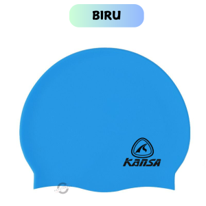 SWIMMING CAP KANSA TOPI RENANG KANSA KS102 POLOS ANAK DEWASA SILICONE