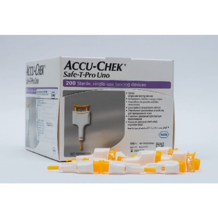 Accu-Chek Safe-T-Pro Uno 200's Sterile Lancing Device | Lazada