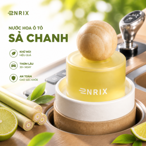 Nước Hoa Ô Tô Hương Sả Chanh Enrix 50ML Cao Cấp - Tinh Dầu Xe Hơi Hương Thơm Dịu Nhẹ Chống Say Xe Khử Mùi Xe Ô Tô Thơm Xe Ô Tô
