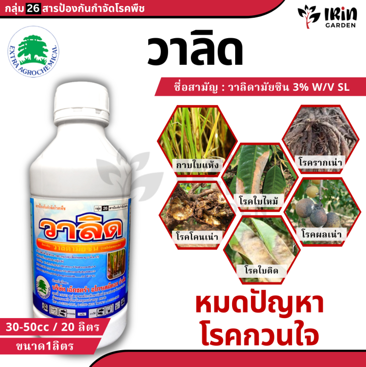 วาลิดามัยซิน 3% SL 1 ลิตร กำจัดโรคใบไหม้ รากเน่า