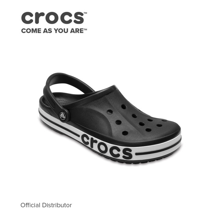 Crocs  Unisex Bayaband Clog in Black White | Lazada Philippines