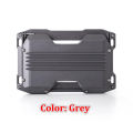 New RFID Blocking Metal Aluminum Wallet for Men with Nylon lanyard Minimalist Credit Card Holder Id Badge Walet Sci-fi Mechanics style. 