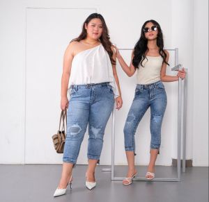 CELANA JEANS WANITA 7/9 WALKER RIPPED -SYS CLOTHIER